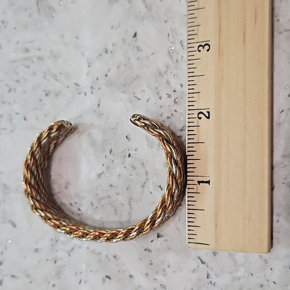 Braided Copper Adjustable Cuff Bracelet - Picture 7 of 10